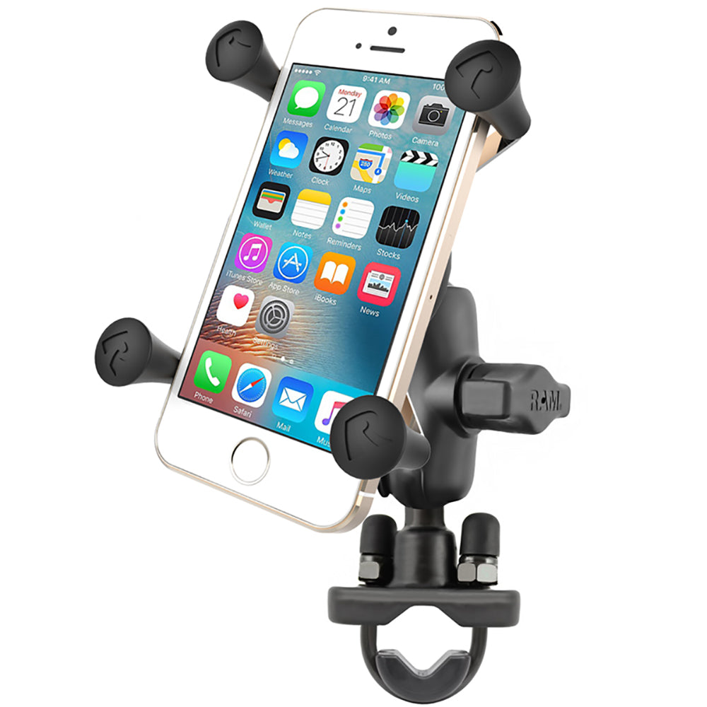 X-Grip® Motorcycle Phone Mount with Handlebar U-Bolt Base Medium Arm for Motorcycle, ATV/UTV, Bike - RAM-B-149Z-A-UN7U